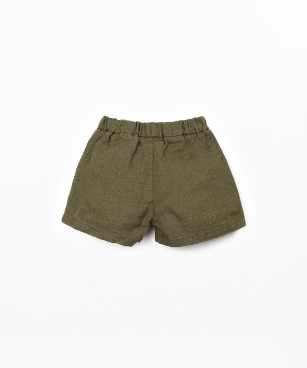 Linen fabric shorts