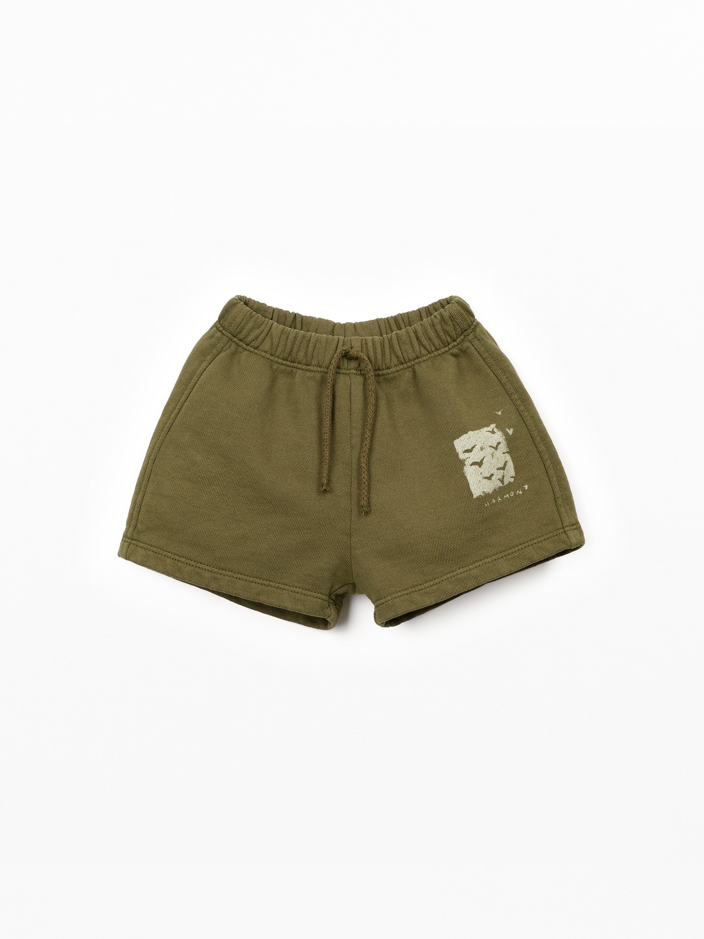Shorts in jersey con disegno