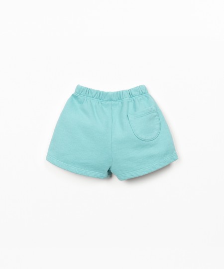 Shorts in jersey con disegno