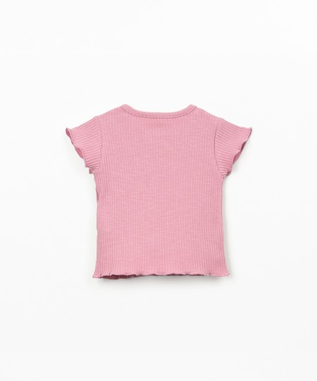 Camiseta de punto canalé de algodón orgánico