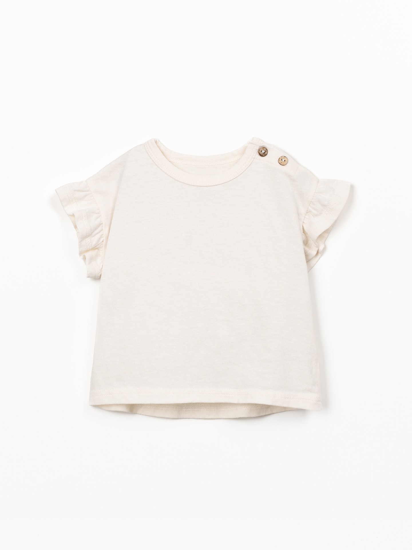T-shirt en maille en coton biologique et recycl?
