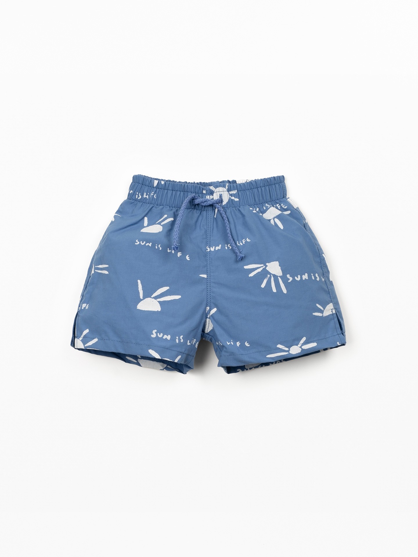 Short de bain imprimé soleil