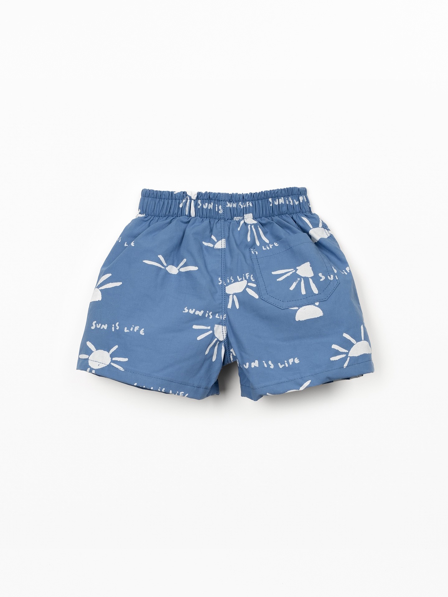 Short de bain imprimé soleil