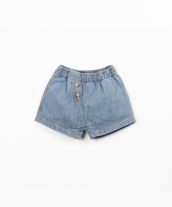 Short en jean en coton