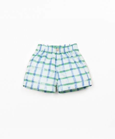 Checkered print shorts
