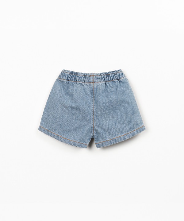 Short en jean en coton