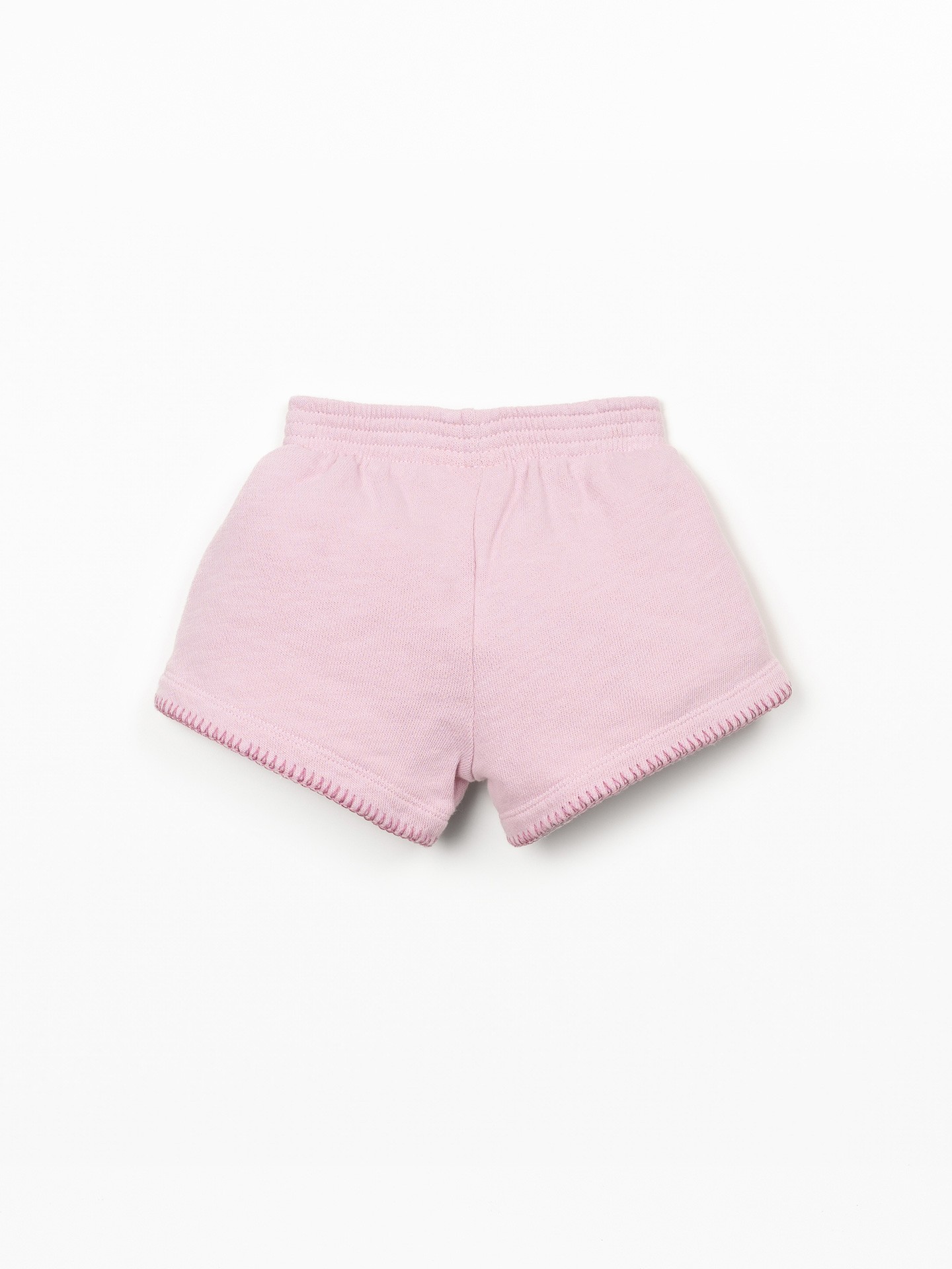 Shorts con cintura elastica e fiocco decorativo