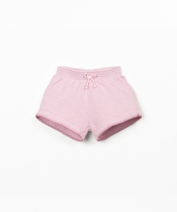 Shorts con cintura elastica e fiocco decorativo