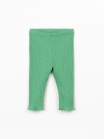 Legging c�tel� en coton biologique
