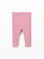 Leggings c�tel�s en coton biologique