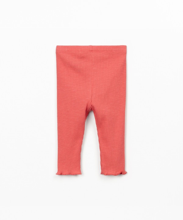 Legging c�tel� en coton biologique
