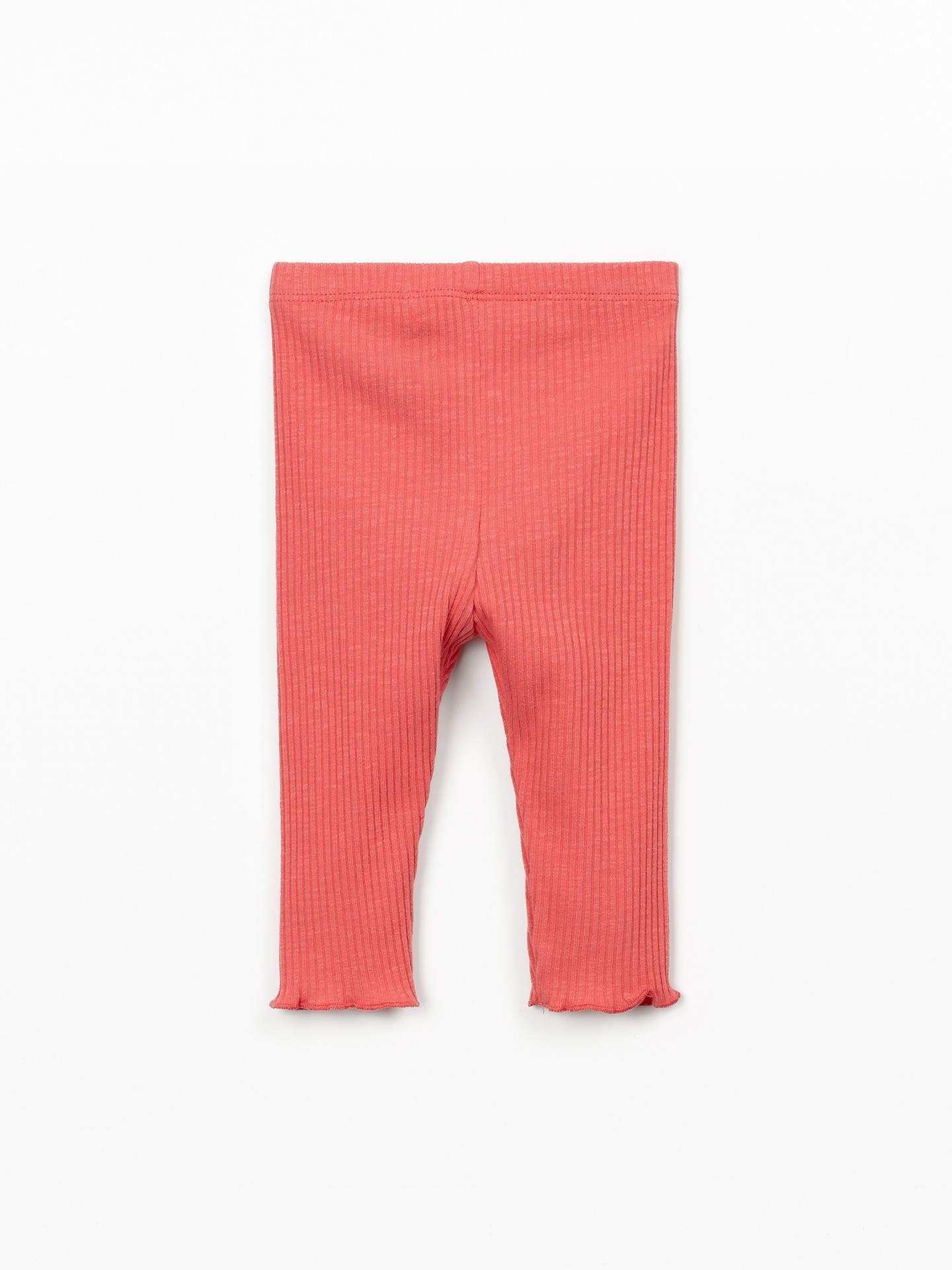 Leggings a costine in cotone biologico