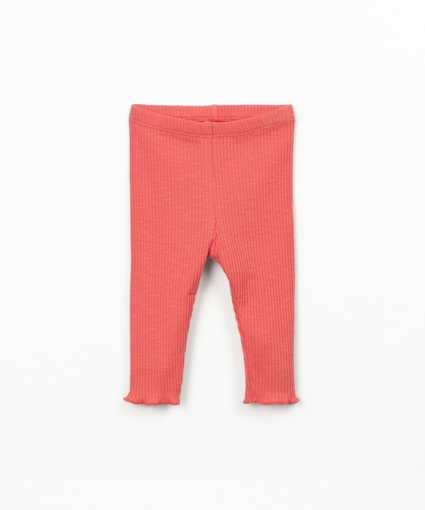 Legging c�tel� en coton biologique