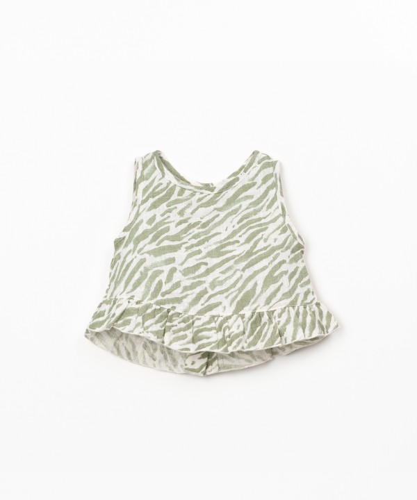 Top de tejido con estampado
