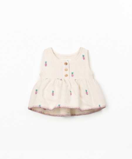 Top con estampado de piñas