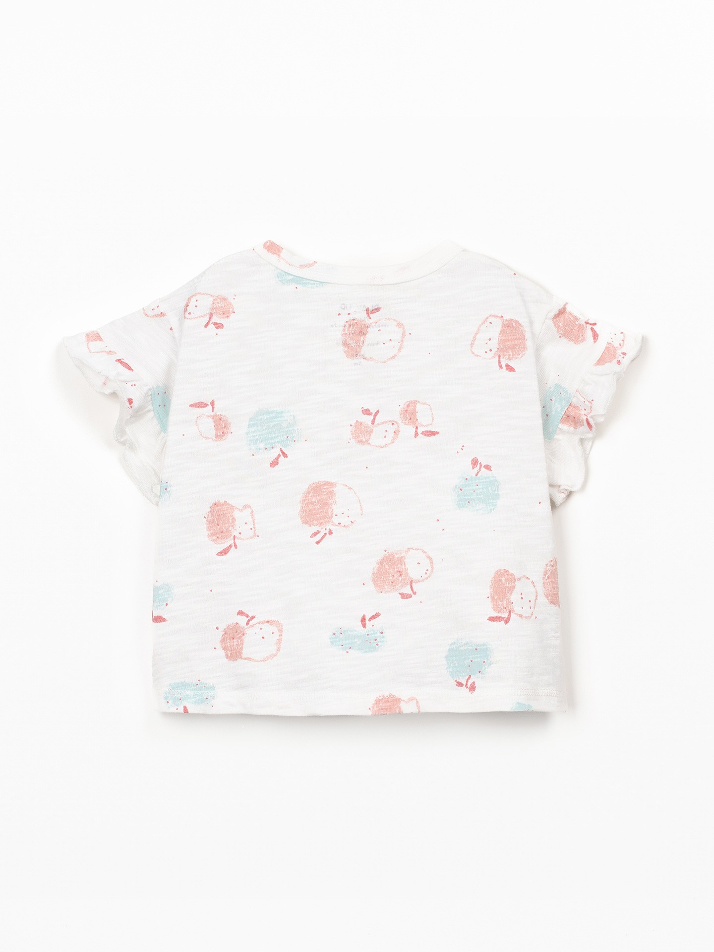 T-shirt con inserto a volant sulla manica
