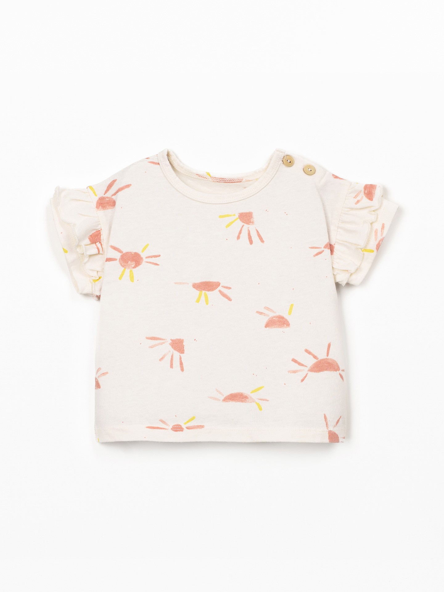 T-shirt anti-UV in miscela di fibre riciclate e fibre naturali