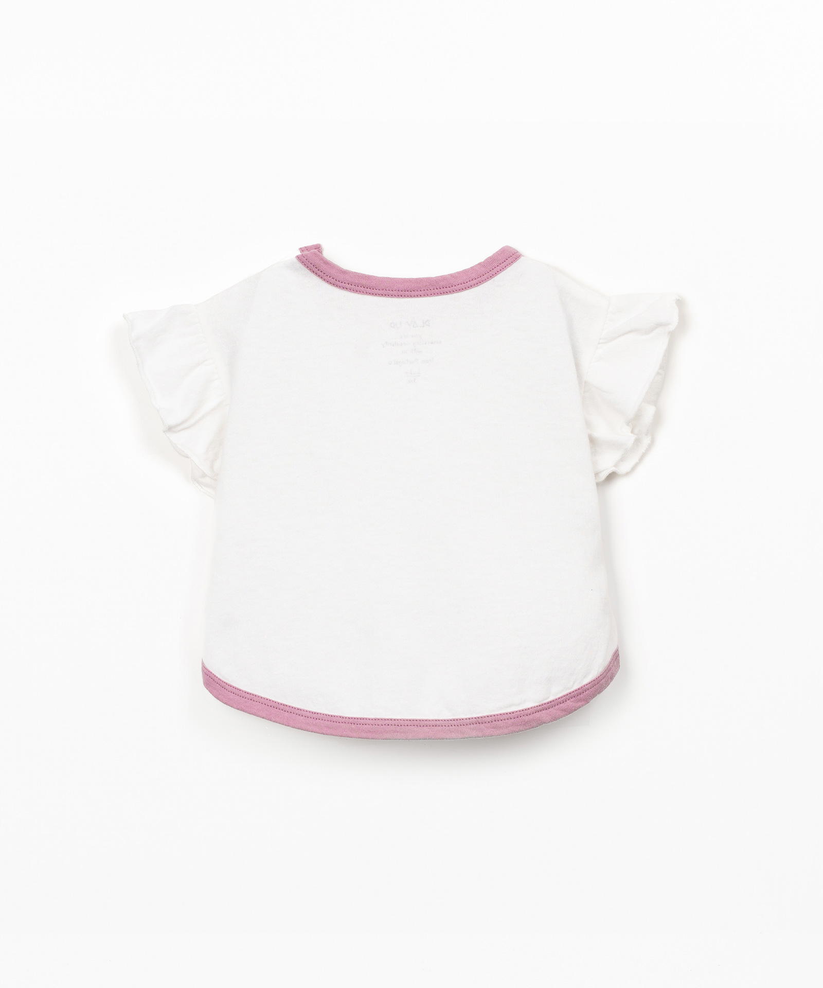 T-shirt com folho nas mangas