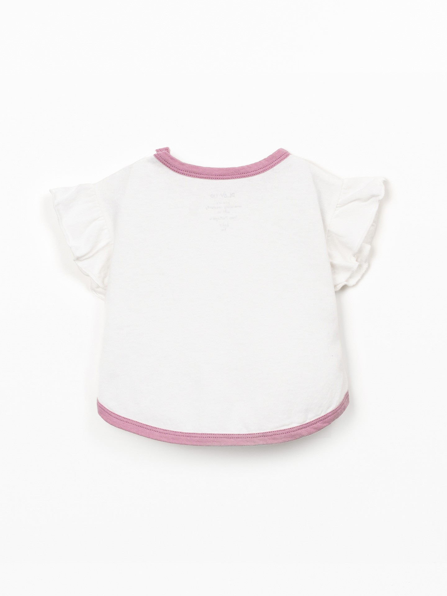 T-shirt con maniche a volant
