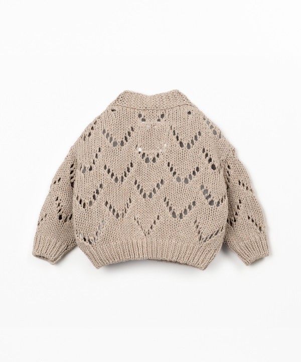 Cardigan in maglia con bottoni in cocco