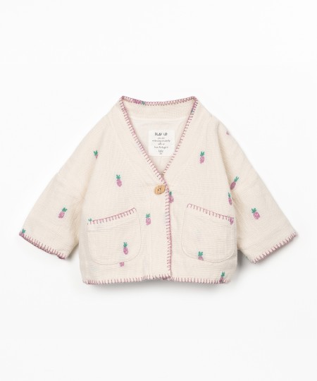 Chaqueta de tela con estampado
