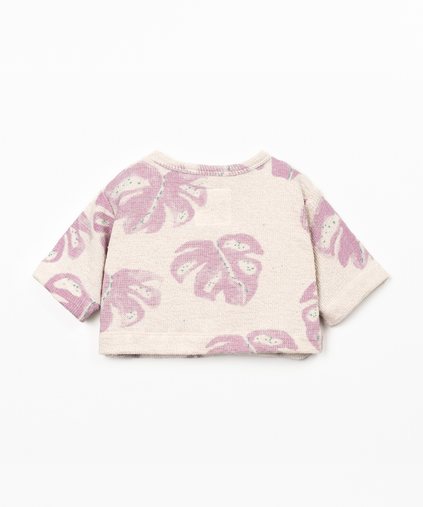 PRINTED EMBELLISHED JERSEY SWEATER