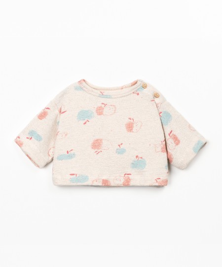 Jersey con estampado de manzanas
