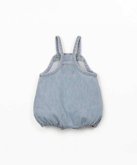 Tutina in denim con spalline regolabili