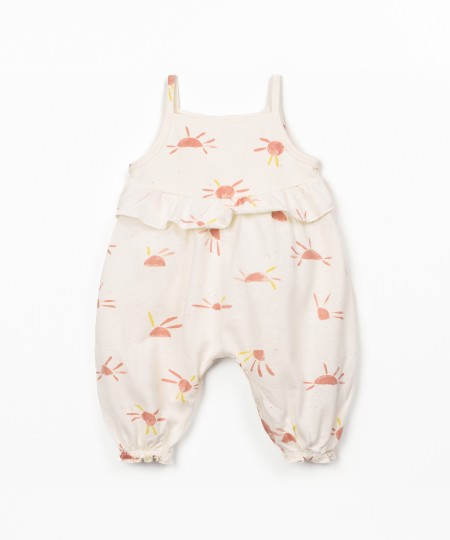 Jersey jumpsuit with print