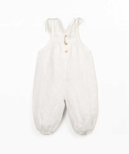 Linen jumpsuit with straps