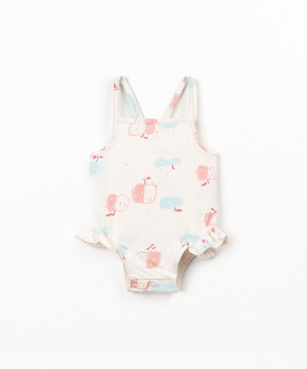 Costume da bagno stampato in cotone biologico