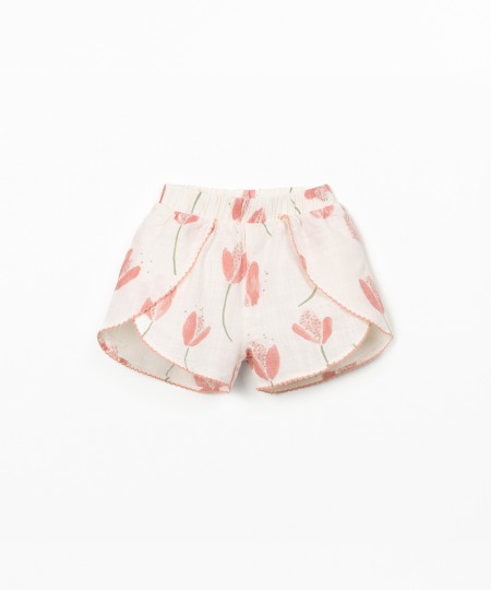 Pantalones cortos de tejido con inserciones laterales