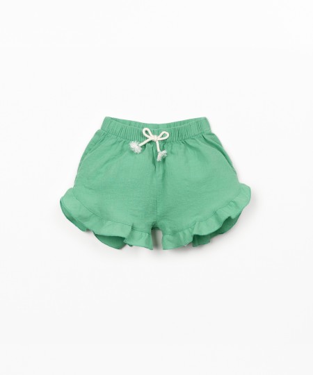 Pantalón corto de tejido de algodón orgánico