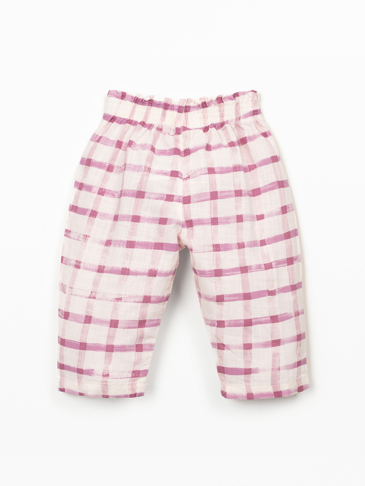 Pantalon à imprimé carreaux