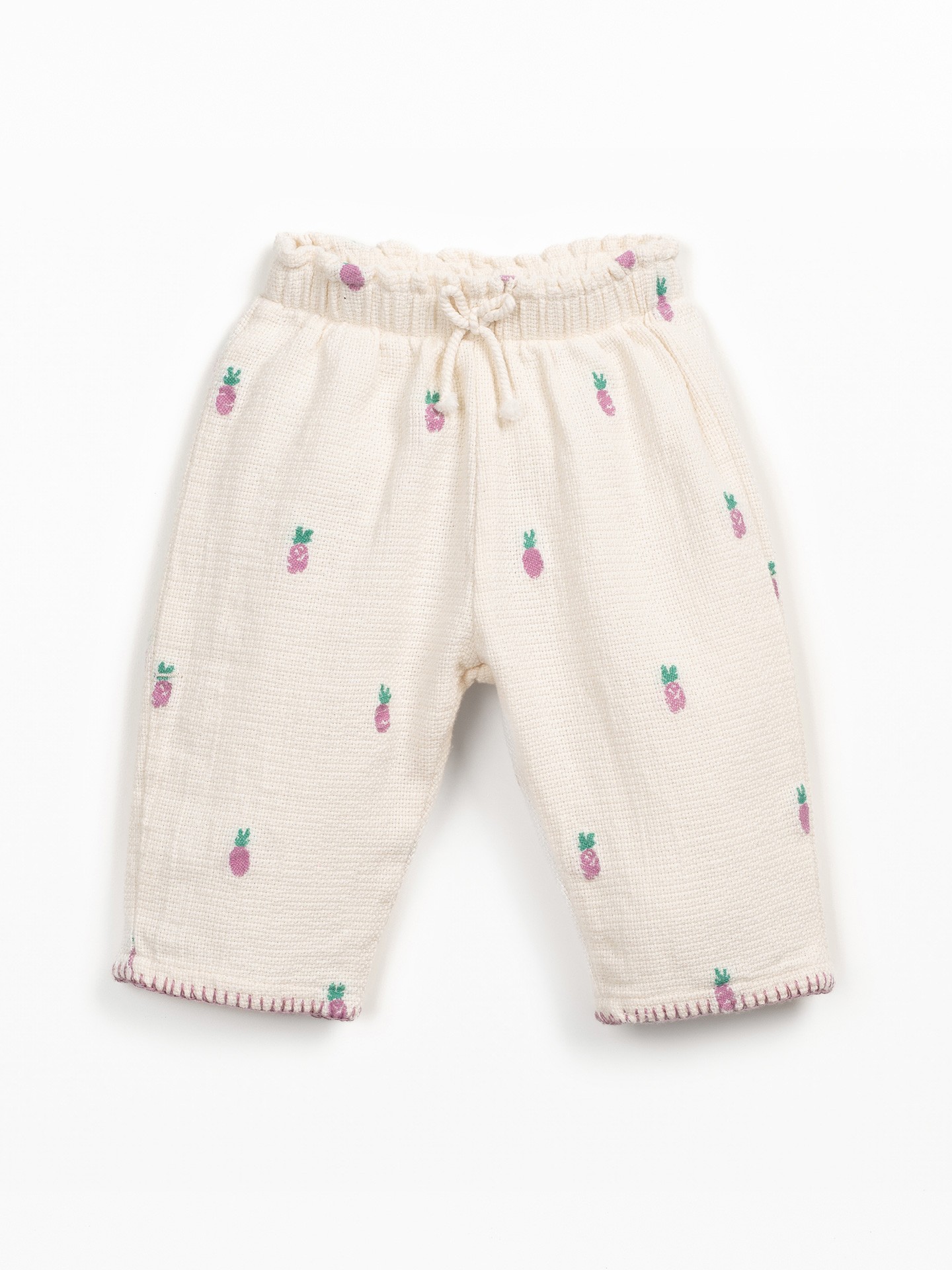 Pantalon en coton bio avec imprim?