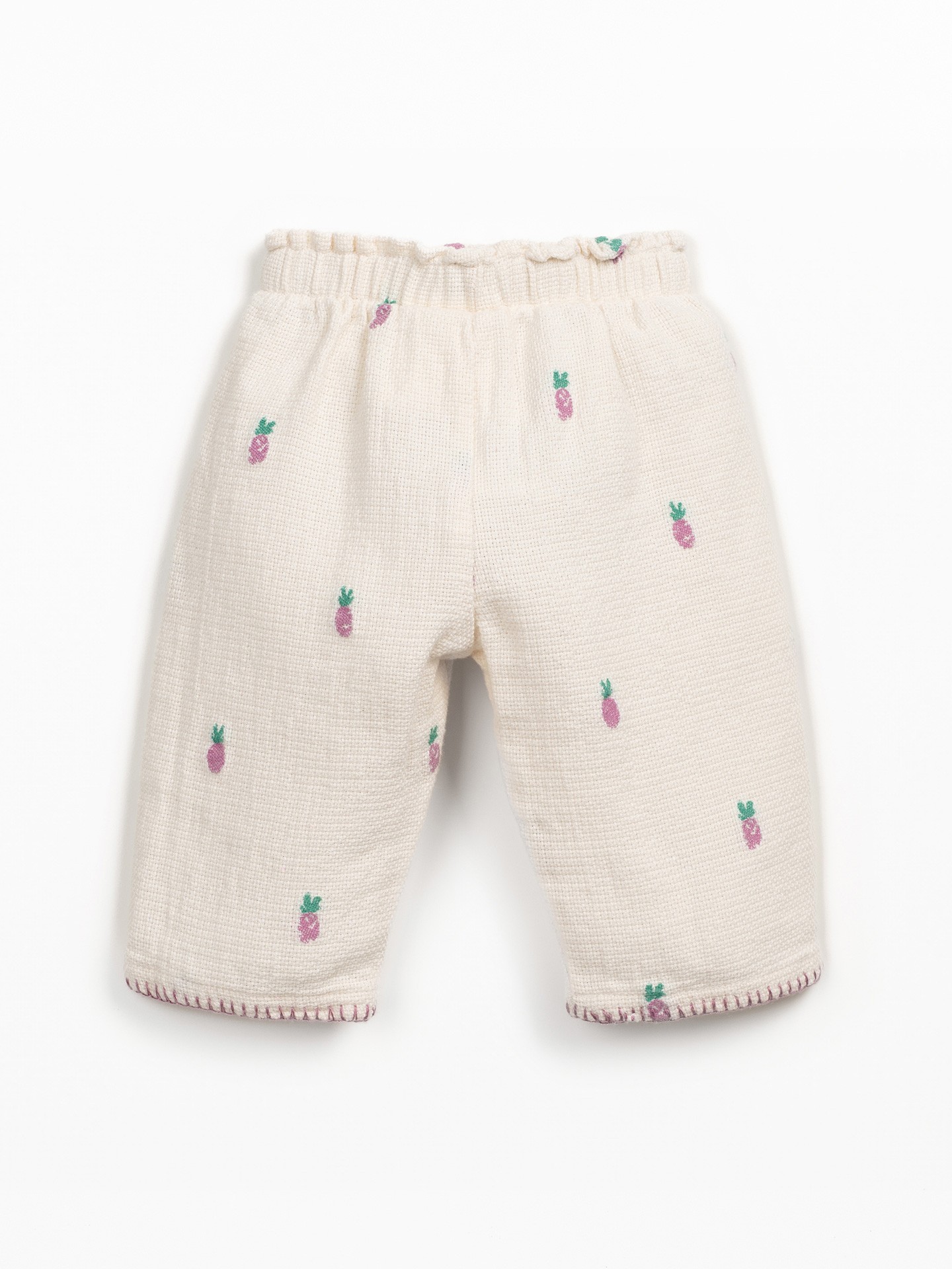 Pantalon en coton bio avec imprim?