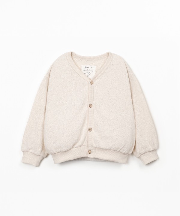Cardigan in misto cotone e fibre riciclate