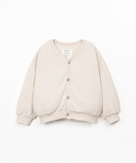 Cardigan in misto cotone e fibre riciclate