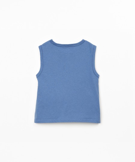 Camiseta sin mangas en mezcla de fibras naturales y fibras recicladas