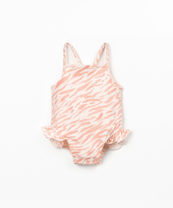Costume da bagno stampato in cotone biologico