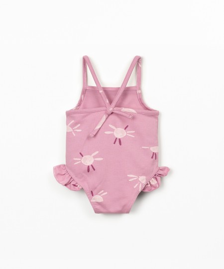 Costume da bagno stampato in cotone biologico