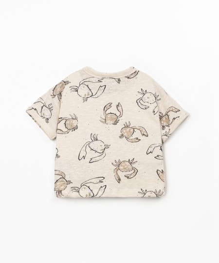 Camiseta de fibras naturales con estampado