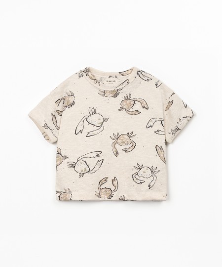 Camiseta de fibras naturales con estampado