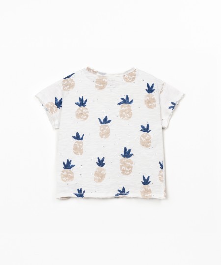 Camiseta con estampado de piñas