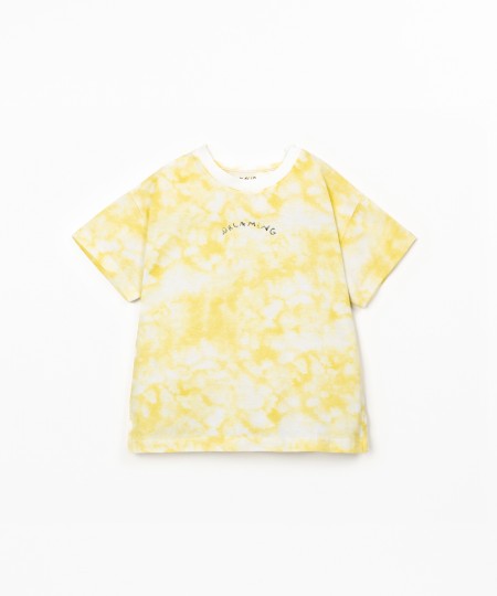 T-shirt em mistura de algodão orgânico e algodão reciclado