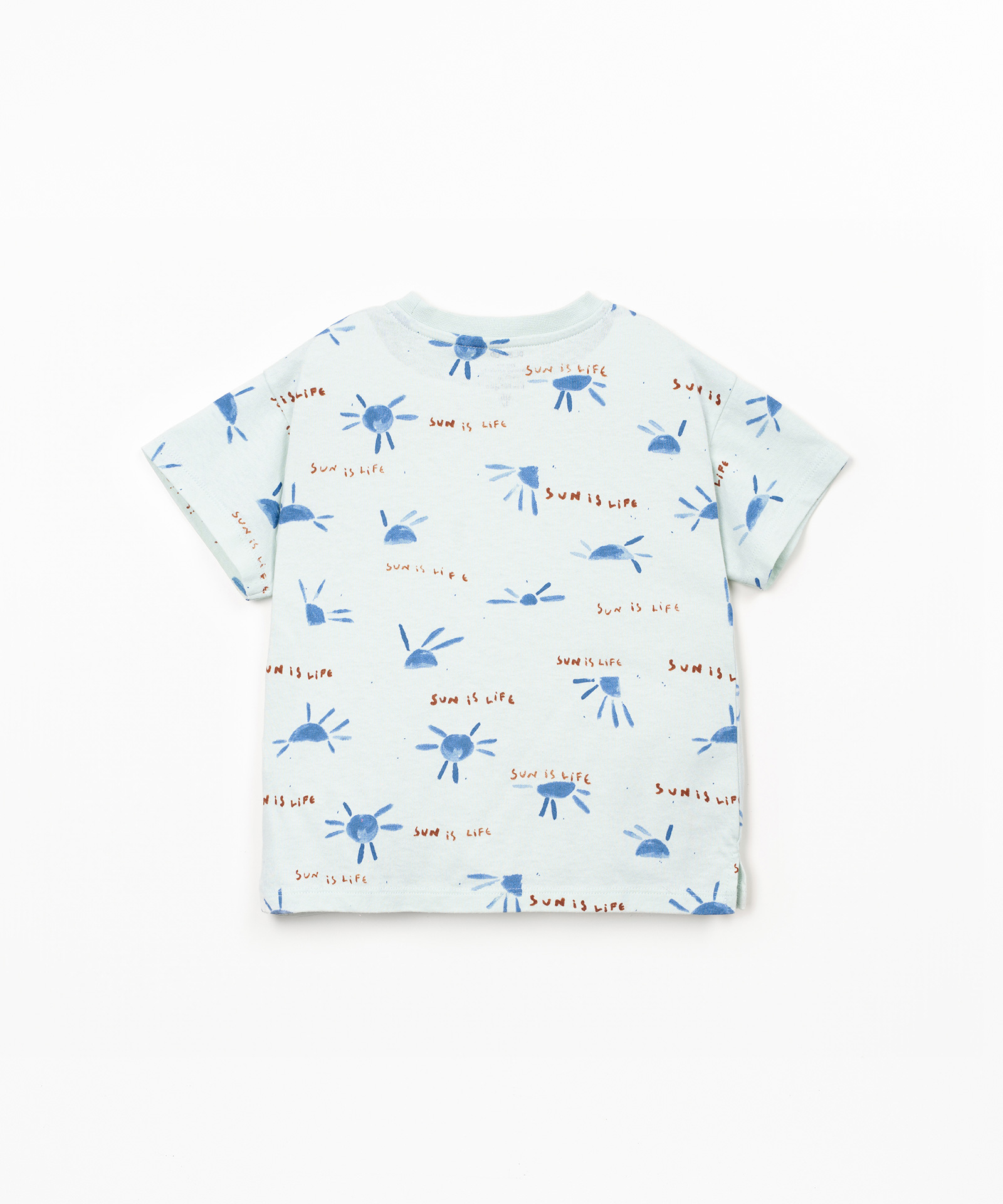 T-shirt anti-uv com estampado de sol
