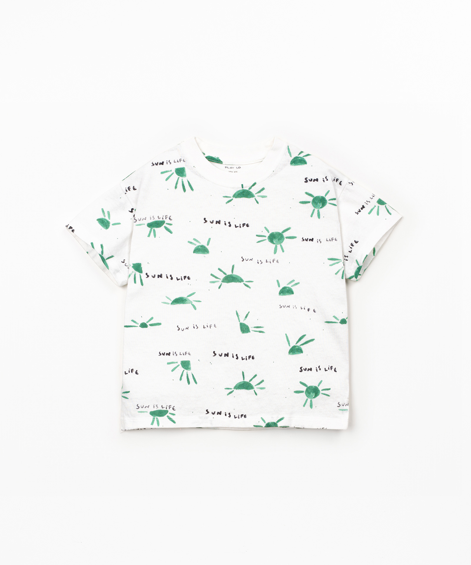 T-shirt anti-uv com estampado de sol