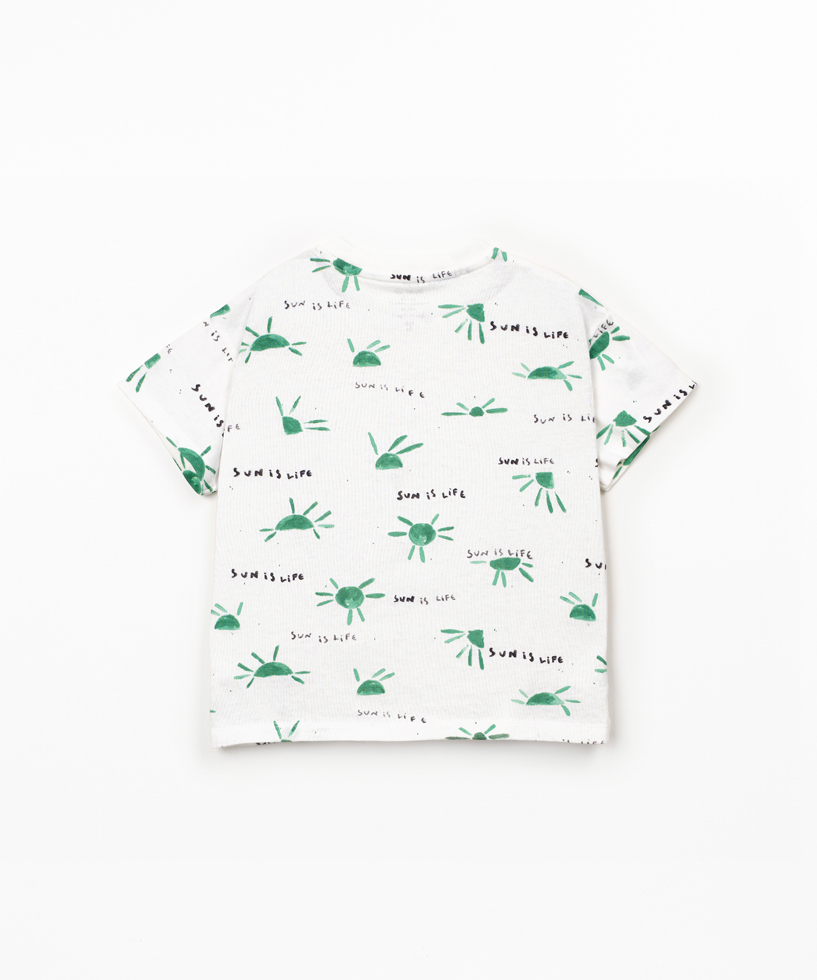T-shirt anti-uv com estampado de sol