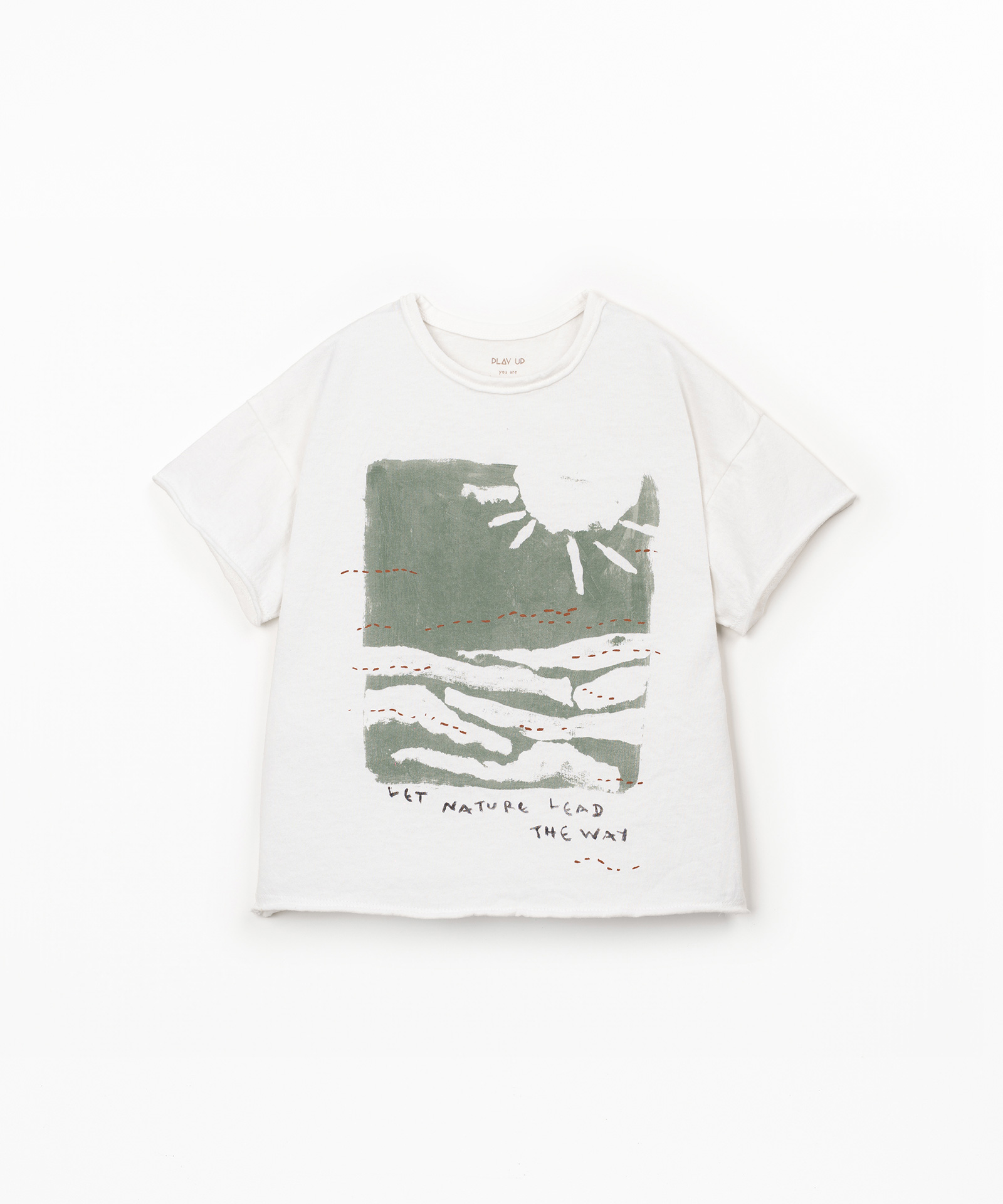 T-shirt in maglina misto cotone biologico e cotone riciclato