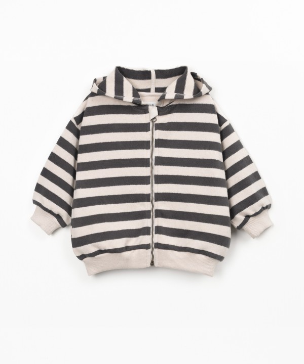 Giacca a maglia a righe